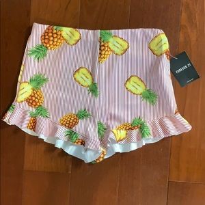 XX SOLD XX F21 Pineapple shorts.